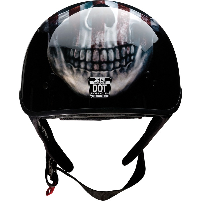 Z1R Vagrant Helmet - USA Skull - Black - Large 0103-1310