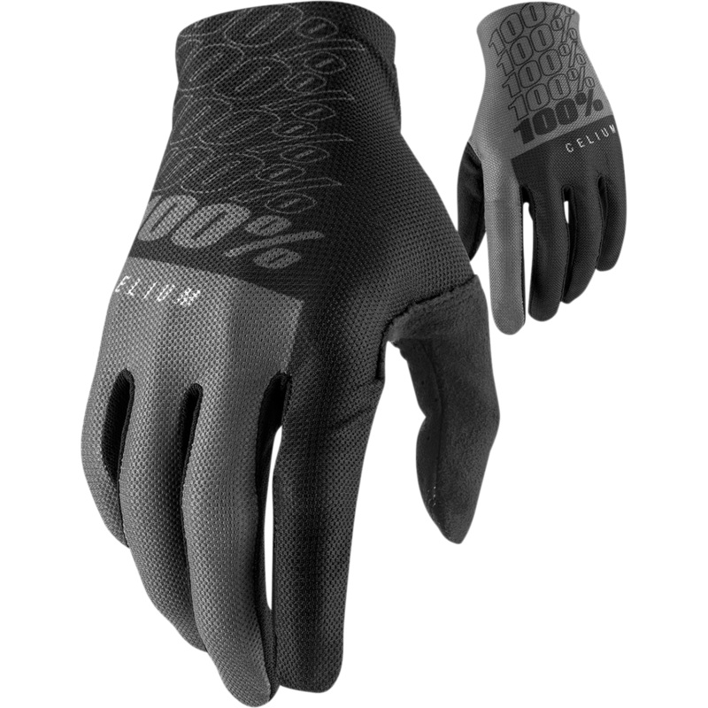 100% Celium Gloves - Black/Gray - Large 10007-00002