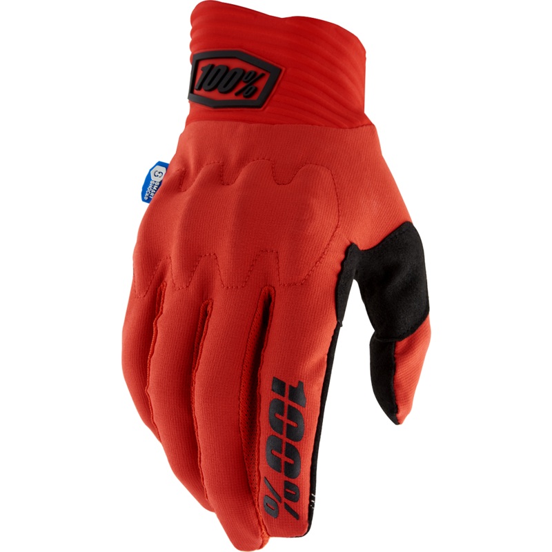 100% Cognito Smart Shock Gloves - Red - Medium 10014-00046
