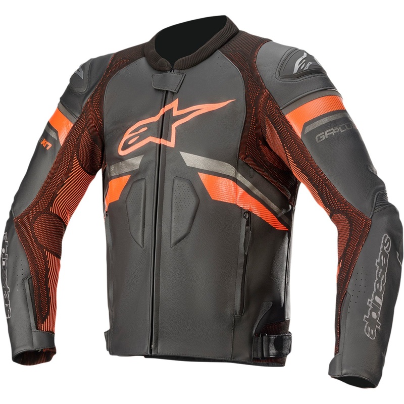 Alpinestars GP Plus R v3 Rideknit? Leather Jacket - Black/Red Fluo - US 44 / EU 54 3100321-1030-54