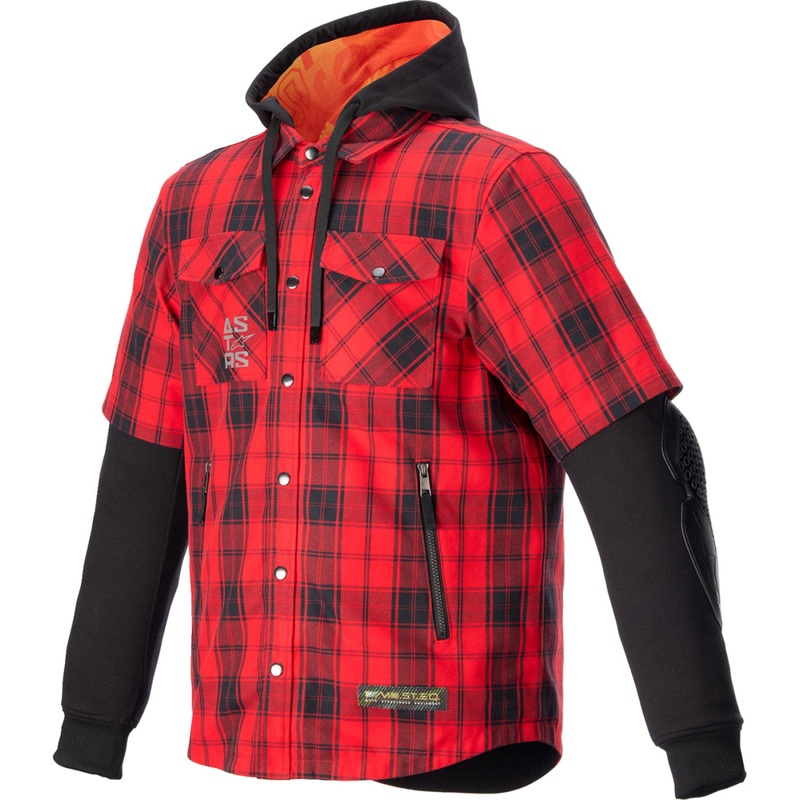 Alpinestars MO.ST.EQ Tartan Jacket - Red/Black - 4XL 4300424-3136-4X
