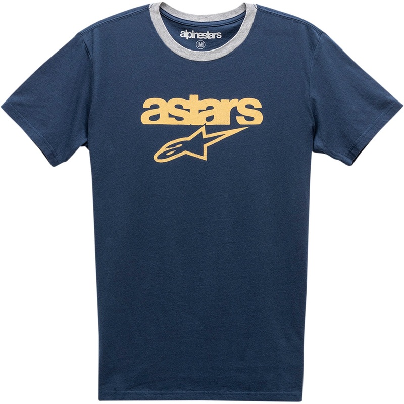 Alpinestars Match T-Shirt - Navy/Heather Gray - Large 1211740107026L