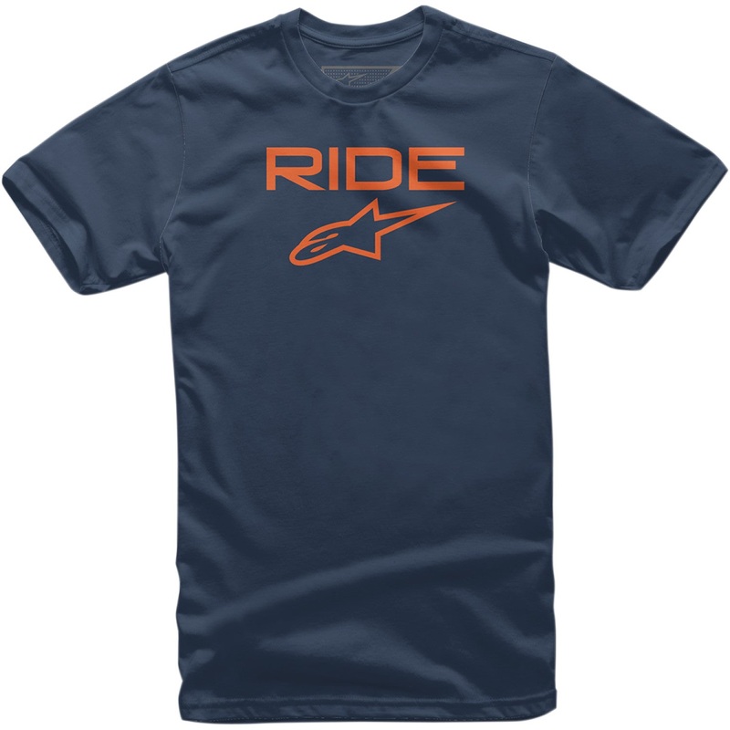 Alpinestars Ride 2.0 T-Shirt - Navy/Orange - Medium 103872000-7032M