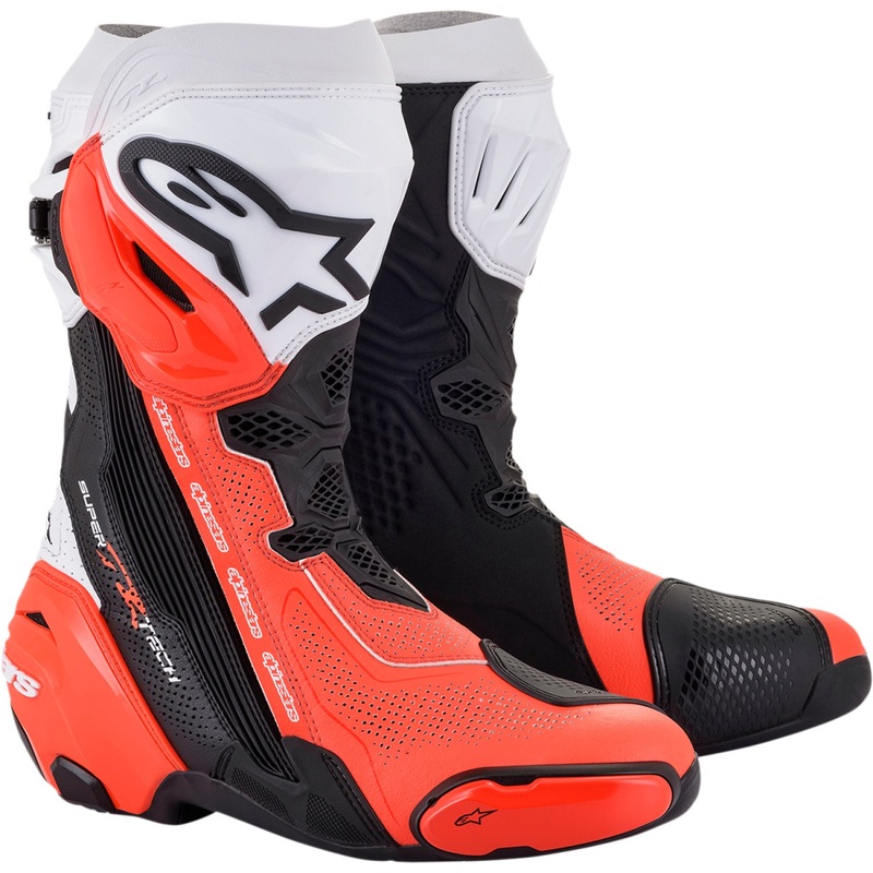 Alpinestars Supertech V Boots - Black/Fluo Red/White - US 7.5 / EU 41 2220121-124-41