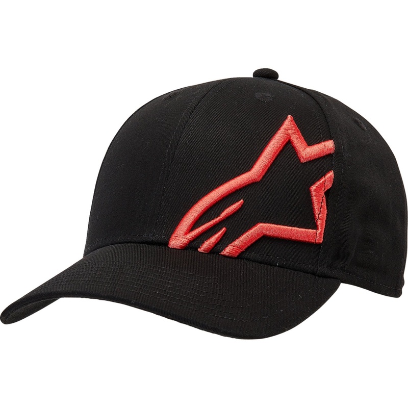 Alpinestars Corp Snap 2 Hat - Black/Warm Red - One Size 1211810091523OS