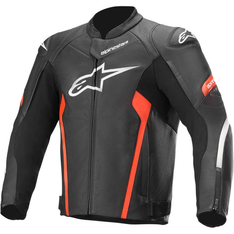 Alpinestars Faster v2 Leather Jacket - Black/Red - US 38 / EU 48 3103521-1030-48
