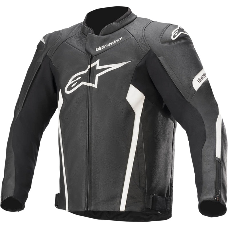 Alpinestars Faster v2 Leather Jacket - Black/White - US 38 / EU 48 3103521-12-48