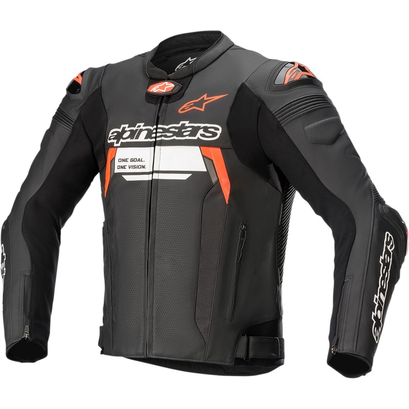Alpinestars Missile Ignition v2 Leather Jacket - Black/Red/White - US 42 / EU 52 3100222-1030-52