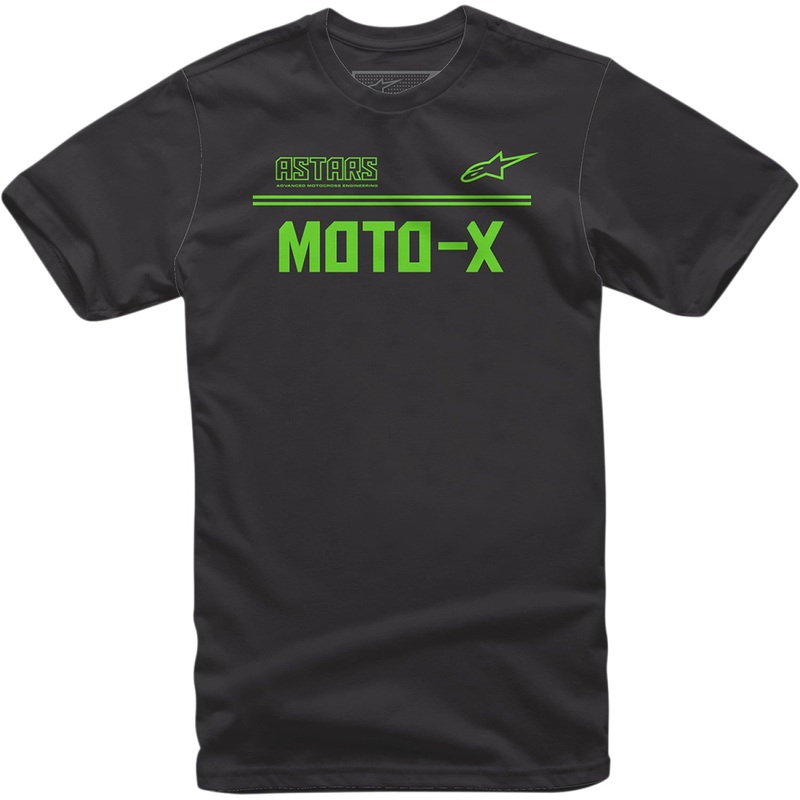 Alpinestars Moto X T-Shirt - Black/Green - Large 1213720241060L