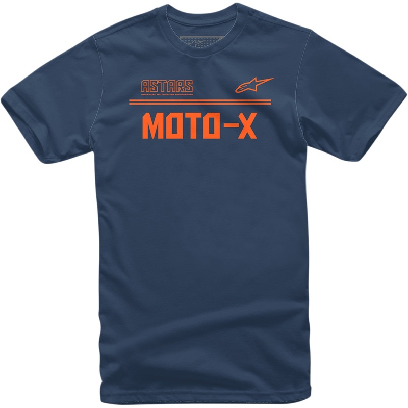 Alpinestars Moto X T-Shirt - Navy/Orange - Large 1213720247032L