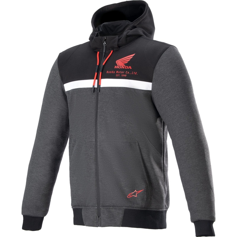 Alpinestars Honda Chrome Street Hoodie - Black/Gray/Red - 4XL 4201323-1908-4X