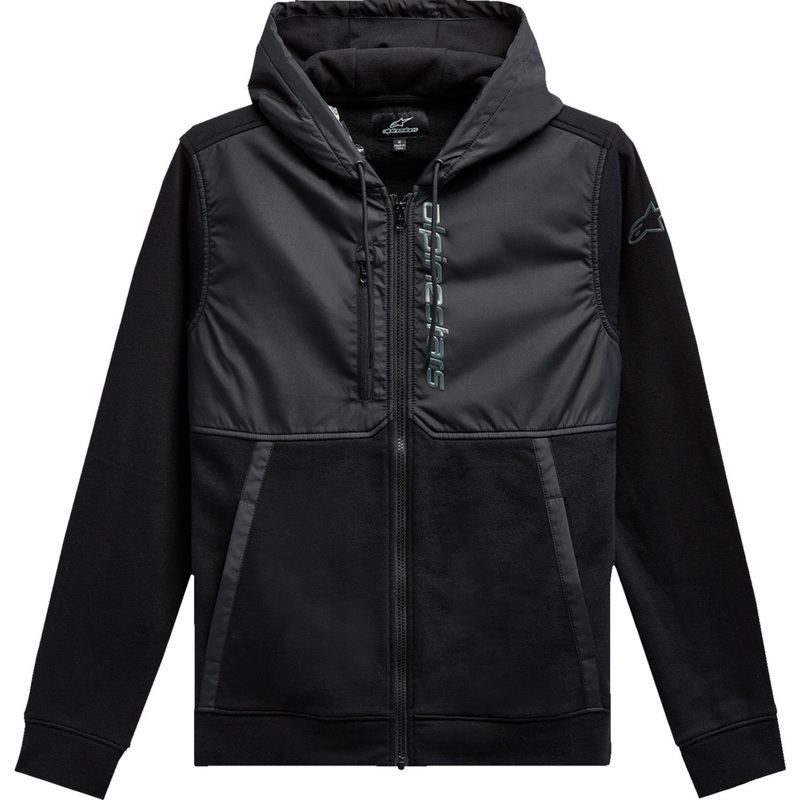 Alpinestars Aligned Zip Hoodie - Black/Black - Large 1213510001010L
