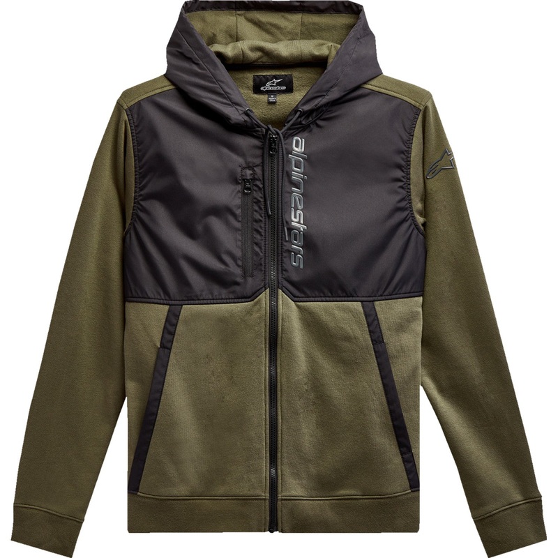Alpinestars Aligned Zip Hoodie - Military/Black - Large 1213510006910L