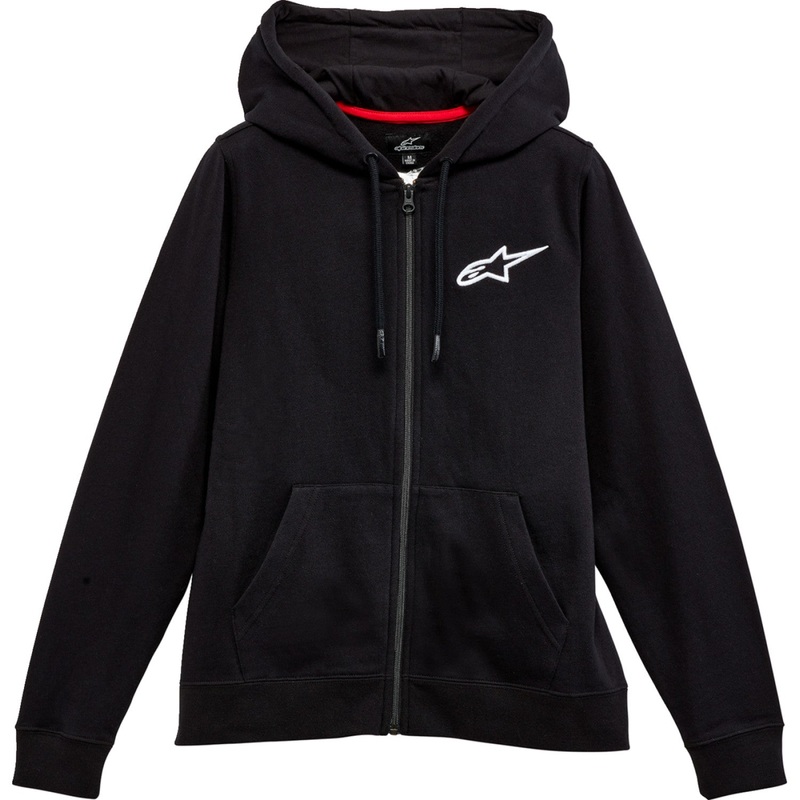 Alpinestars Women's Ageless Zip Hoodie - Black/White - Medium 1232518001020M