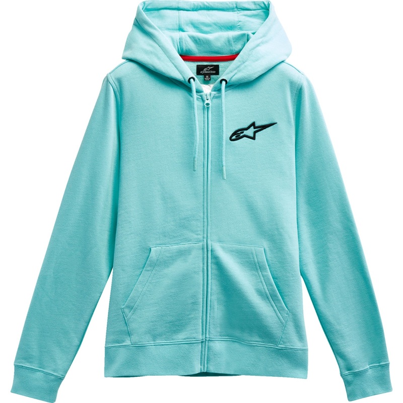 Alpinestars Women's Ageless Zip Hoodie - Light Aqua/Black - Large 1232518007212L