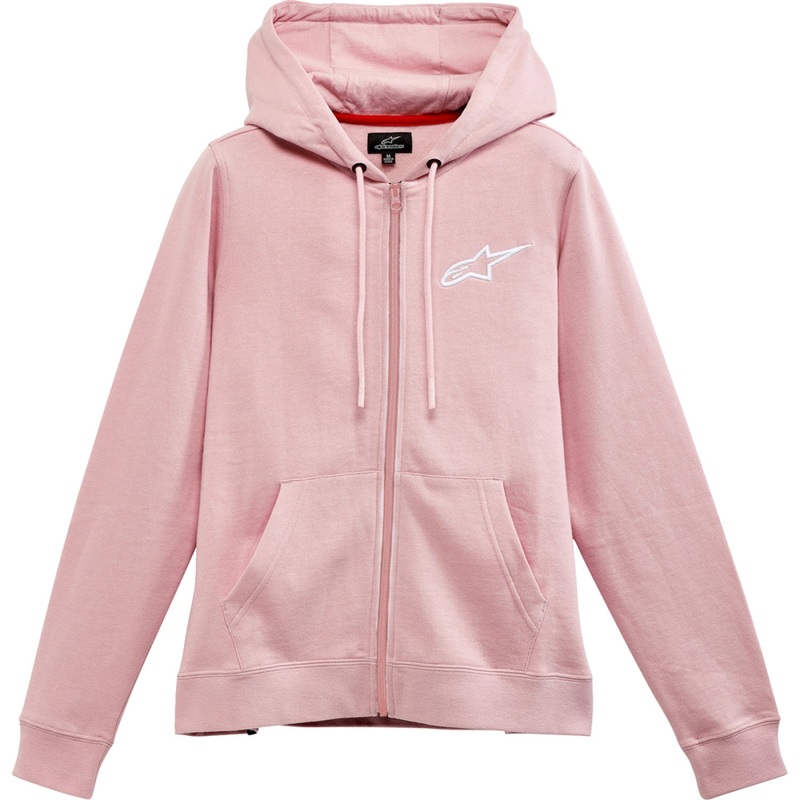 Alpinestars Women's Ageless Zip Hoodie - Pink/White - Medium 1232518003110M