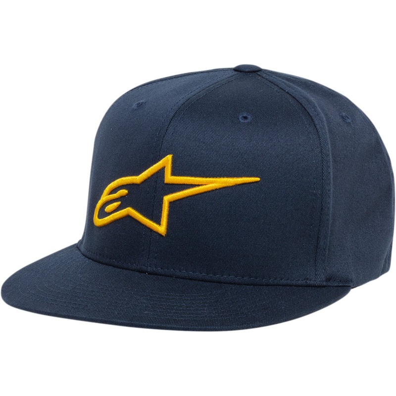Alpinestars Ageless Flat Bill Hat - Navy/Gold - Large/XL 1035810157059LX