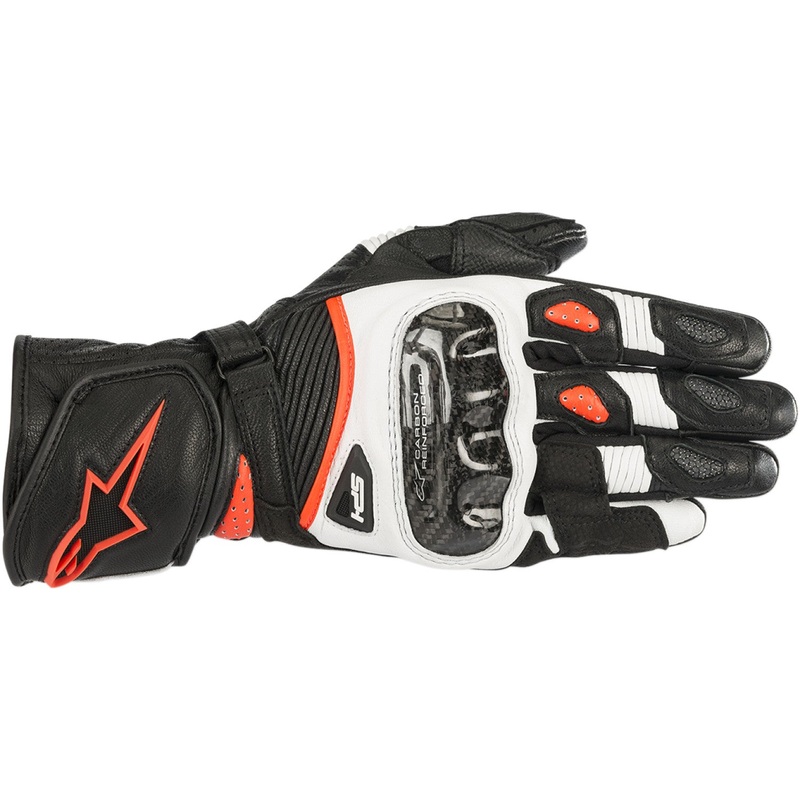 Alpinestars Stella SP-1 V2 Gloves - Black/White/Fluo Red - XL 3518119-1231-XL