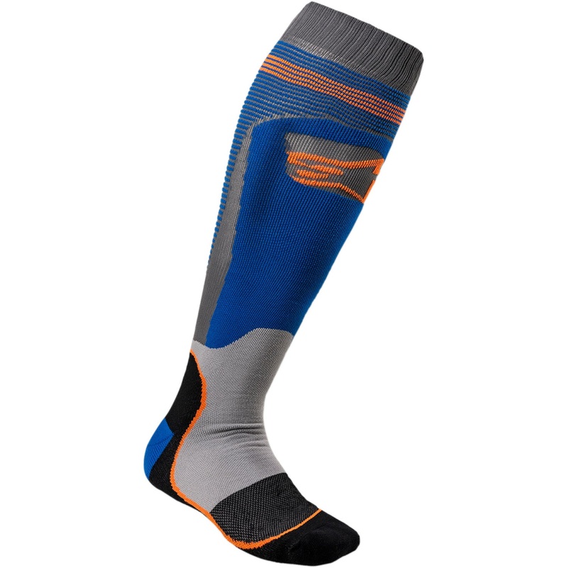 Alpinestars MX Plus 1 Socks - Blue/Orange - Large/2XL 4701820-7042L2X