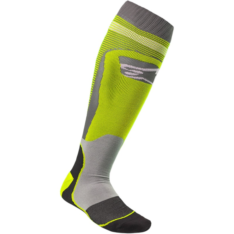 Alpinestars MX Plus 1 Socks - Yellow/Gray - Large/2XL 4701820-501-L2X