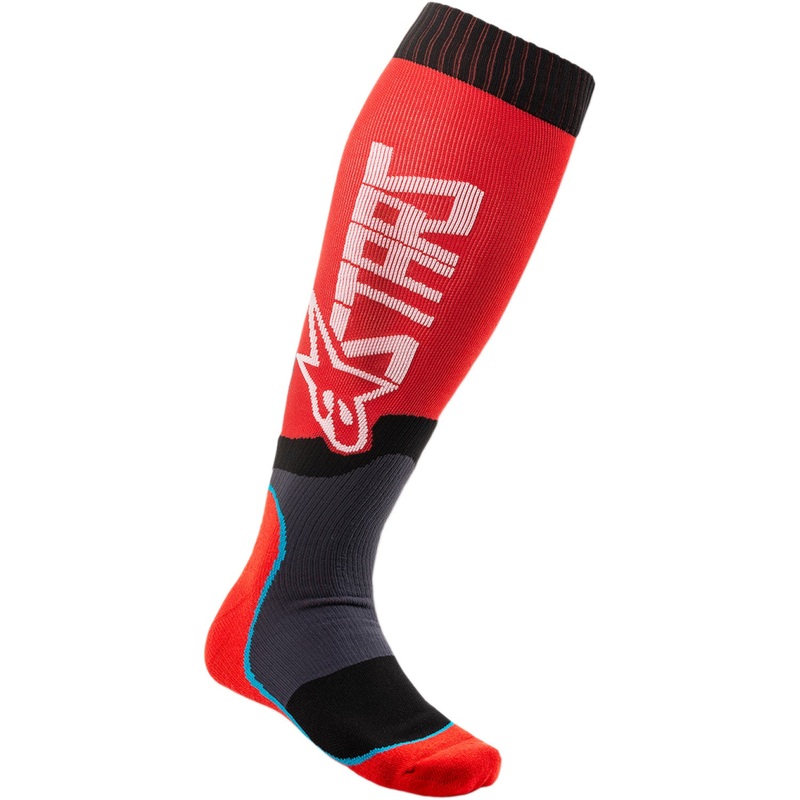 Alpinestars MX Plus 2 Socks - Red/White - Large/2XL 4701920-32-L2X