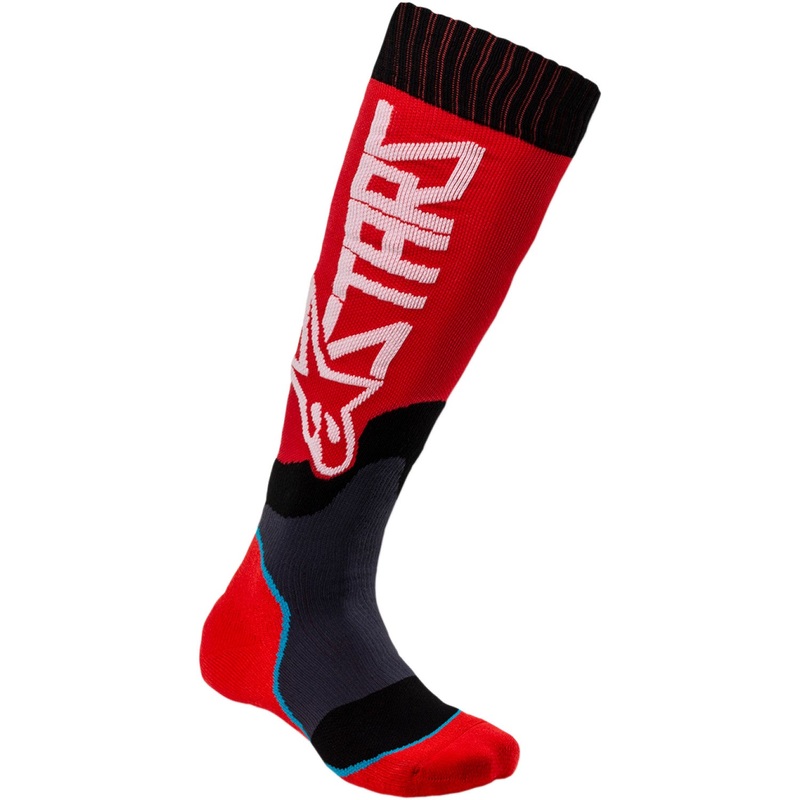 Alpinestars MX Plus 2 Youth Socks - Red/White - Medium/Large 4741920-32