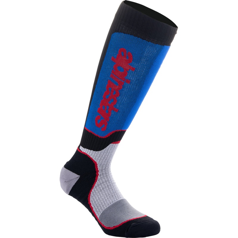 Alpinestars MX Plus Socks - Black/Red/White/Blue - Large 4702324-1226-L