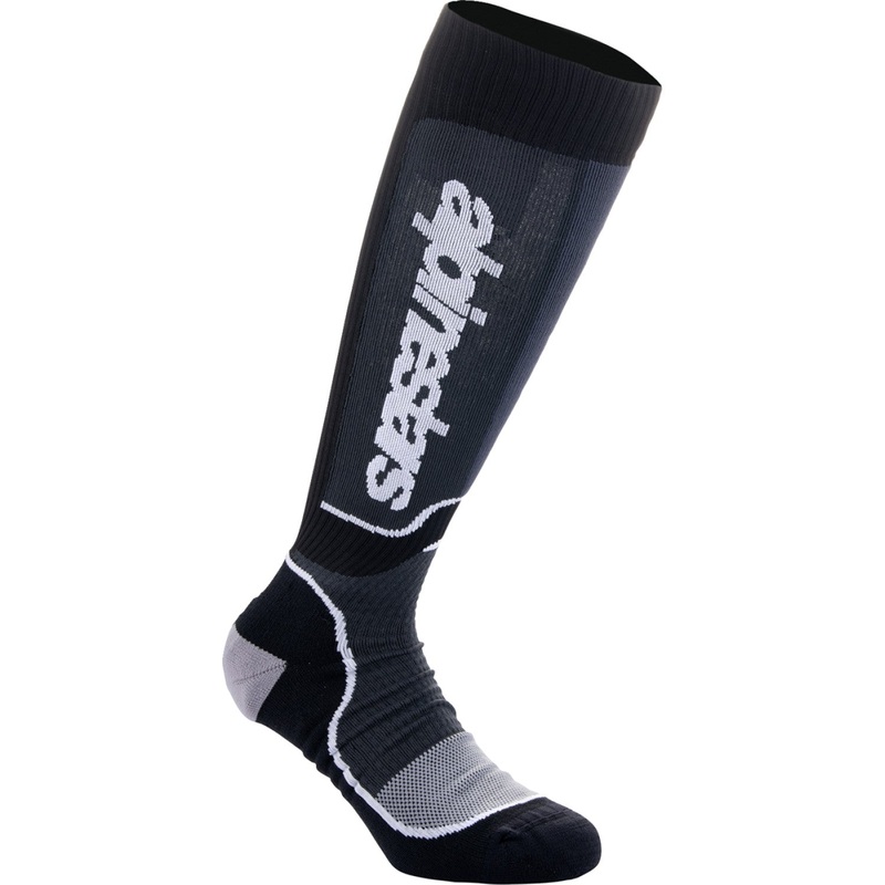 Alpinestars MX Plus Socks - Black/White - Large 4702324-12-L
