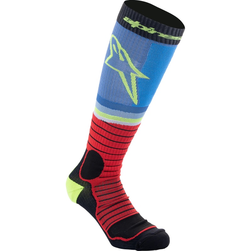 Alpinestars MX Pro Socks - Black/Red/Blue/Yellow - Large 4701524-1212-L