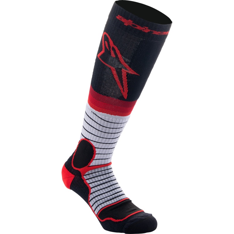 Alpinestars MX Pro Socks - Black/Red/Gray - Large 4701524-1215-L