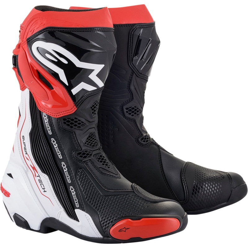 Alpinestars Supertech R Boots - Black/White/Red - US 7.5 / EU 41 2220021-123-41