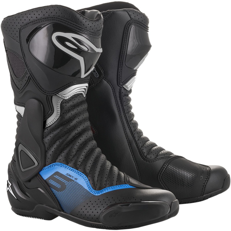 Alpinestars SMX-6 v2 Vented Boots - Black/Gray/Blue - US 12.5 / EU 48 2223017-1178-48