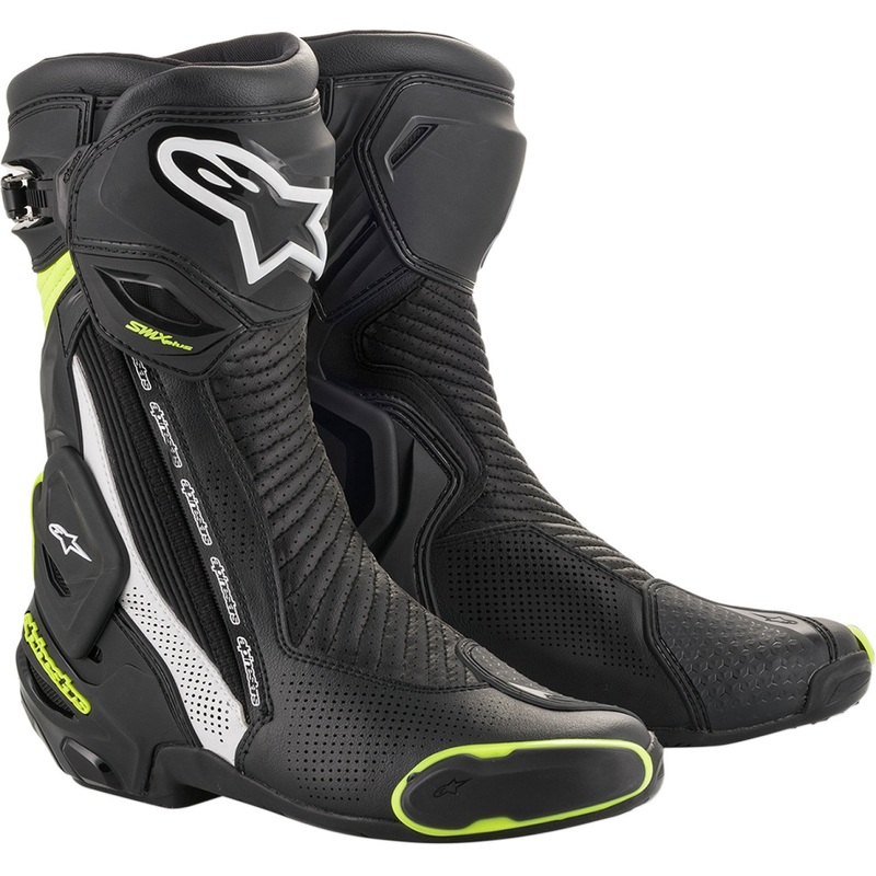 Alpinestars SMX+ Vented Boots - Black/White/Yellow - US 7.5 / EU 41 2221119-125-41