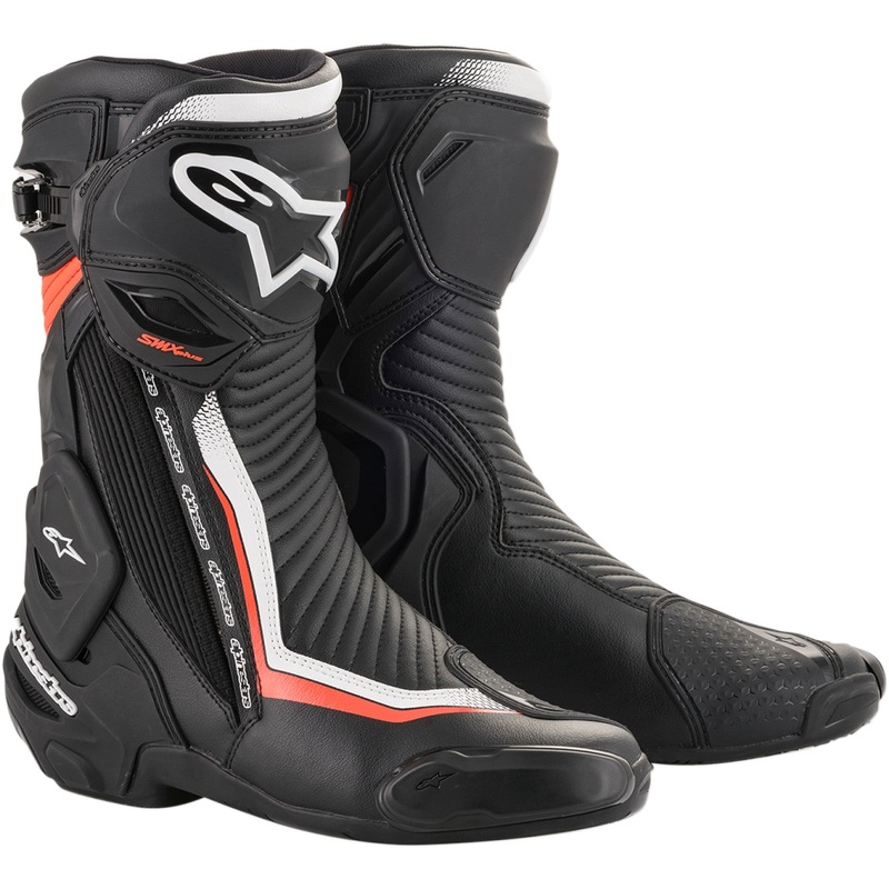 Alpinestars SMX+ Boots - Black/White/Red Fluorescent - US 7.5 / EU 41 2221019-1231-41