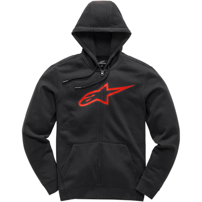 Alpinestars Ageless 2 Zip Hoodie - Black/Red - Large 1038530521030L