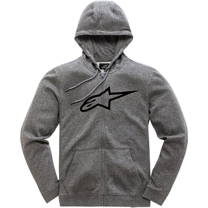 Alpinestars Ageless 2 Zip Hoodie - Heather Gray/Black - Large 1038530521126L
