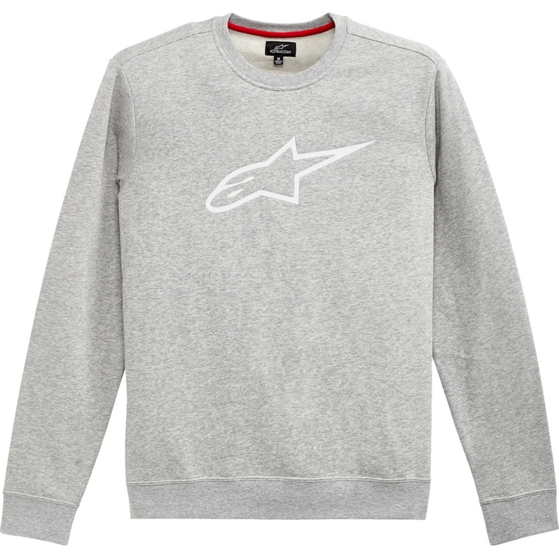 Alpinestars Ageless Crew Fleece - Heather Gray/White - Large 1212513221126L