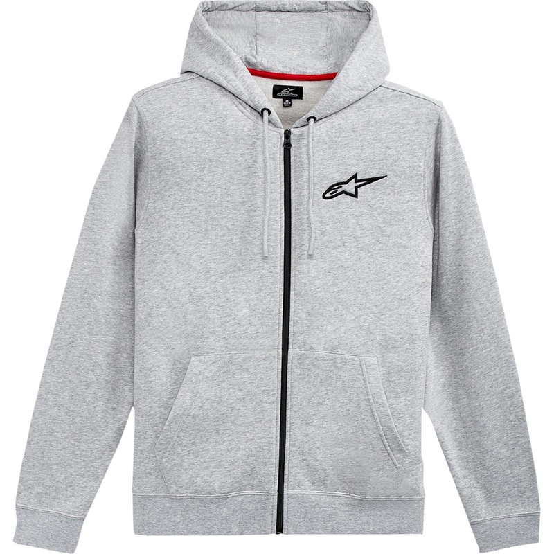 Alpinestars Ageless Zip Hoodie - Heather Gray/Black - Large 1212-536001126L