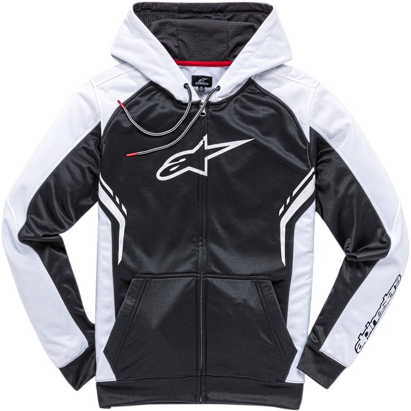 Alpinestars Strike Zip Hoodie - Black/White - Large 101953102-1020L