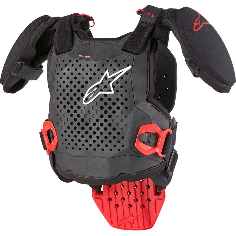 Alpinestars Youth A5 S v2 Chest Guard - Black/White/Red - L/XL 6740224-123-LXL