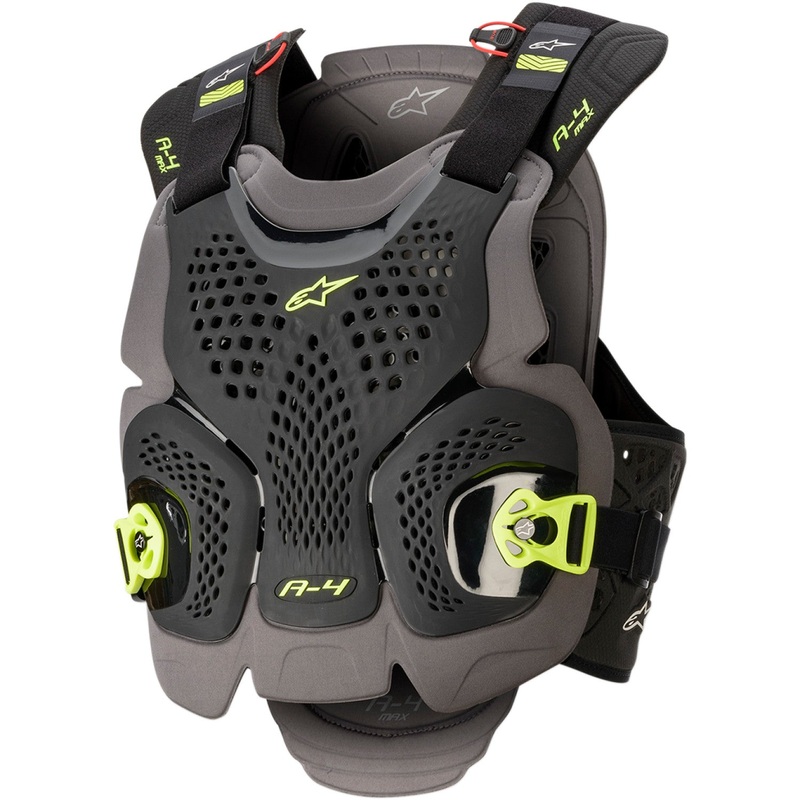 Alpinestars A-4 Max Chest Guard - Black/Anthracite/Yellow Fluo - M/L 67015201155M/L
