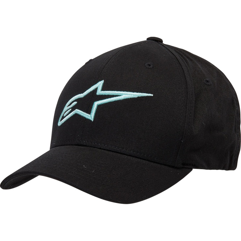 Alpinestars Ageless Curve Hat - Black/Light Aqua - L/XL 1017810101177LX