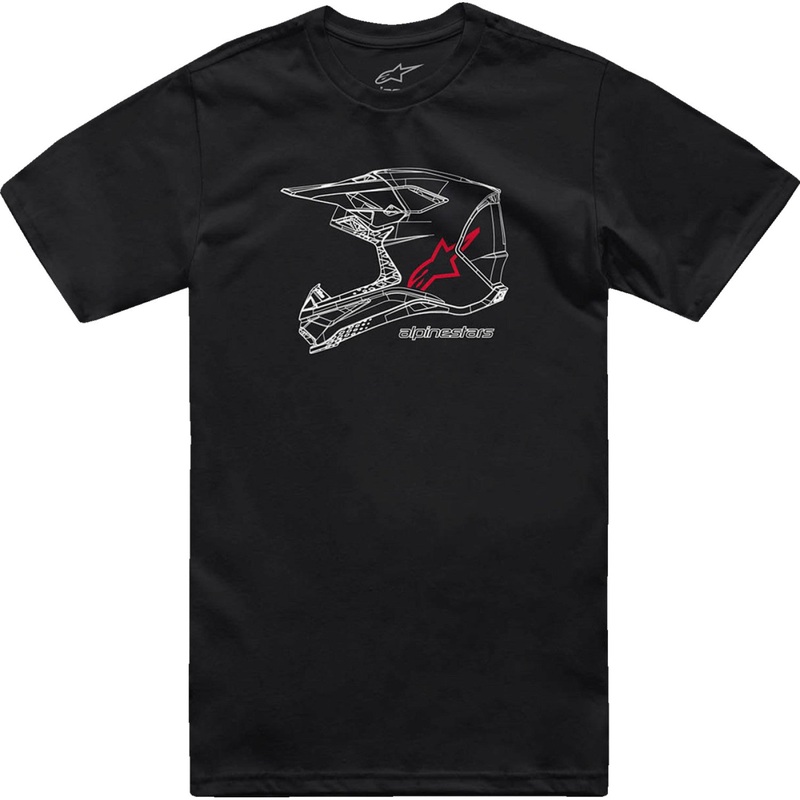 Alpinestars MX Helmet T-Shirt - Black - Large 1214-73116-10-L