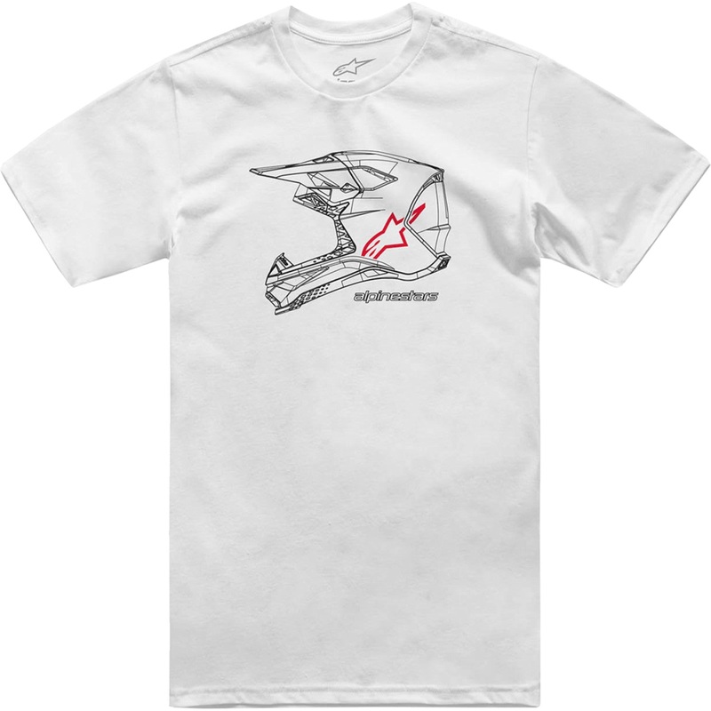 Alpinestars MX Helmet T-Shirt - White - Large 1214-73116-20-L