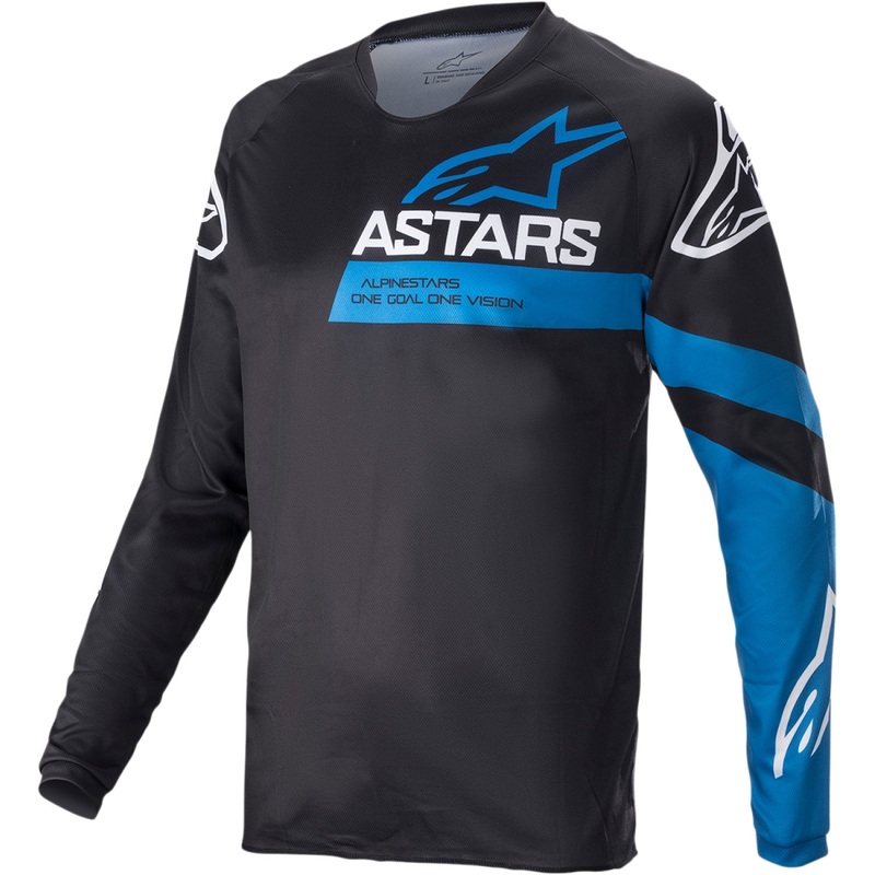 Alpinestars Racer V3 Long-Sleeve Jersey - Black/Bright Blue - XL 1762822-1078-XL