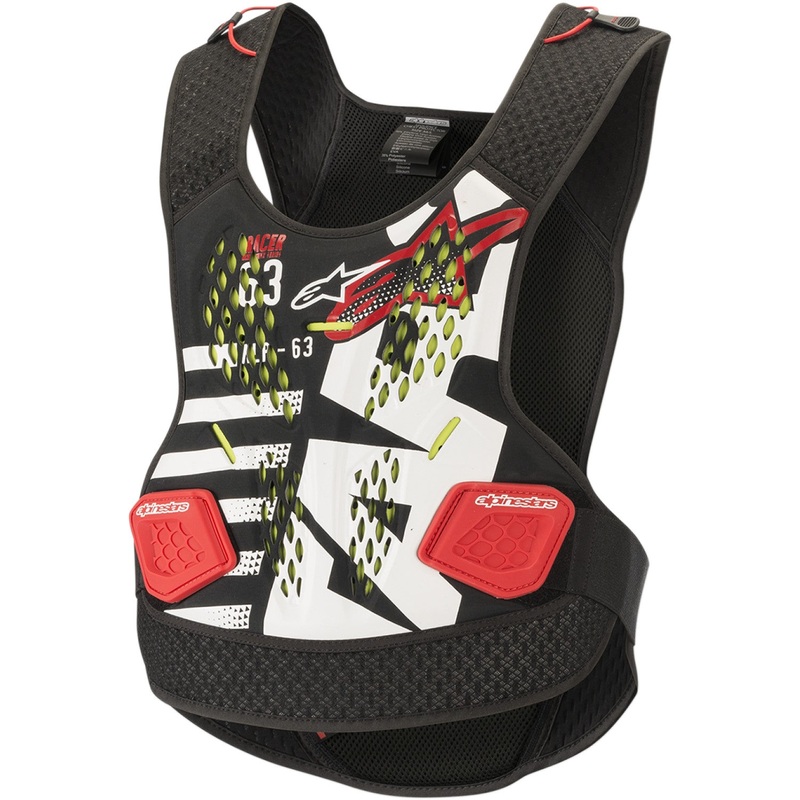 Alpinestars Sequence Chest Guard - Black/White/Red - M/L 6701819-123-ML