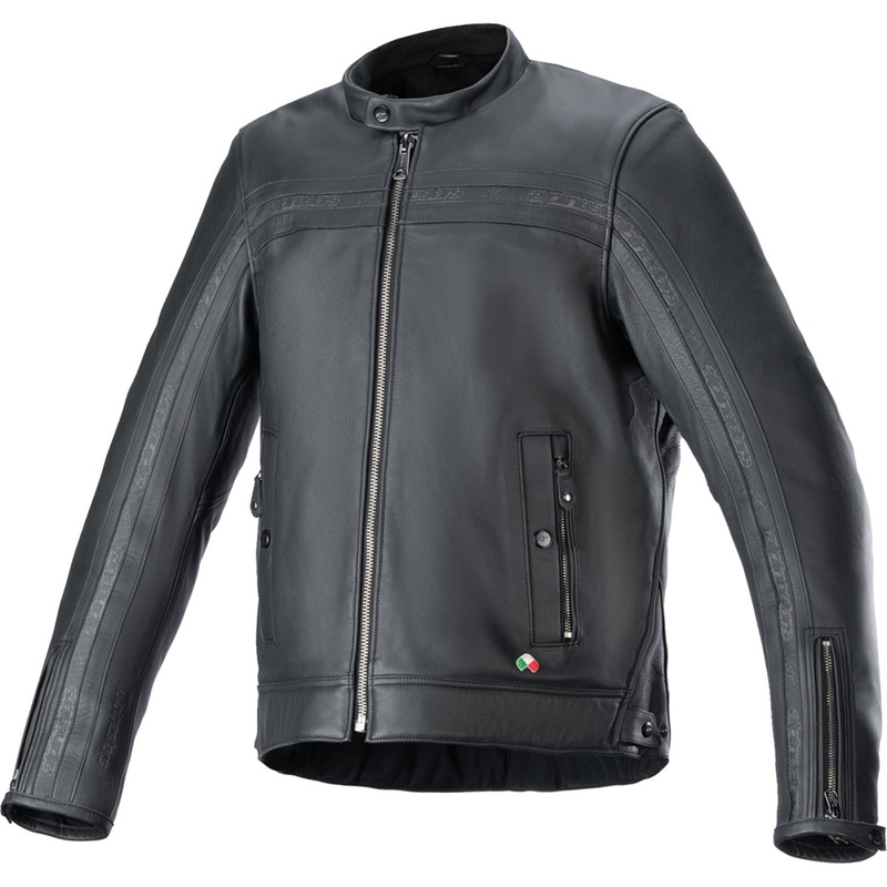 Alpinestars Dyno Leather Jacket - Black/Black - 4XL 3103924-1100-4X