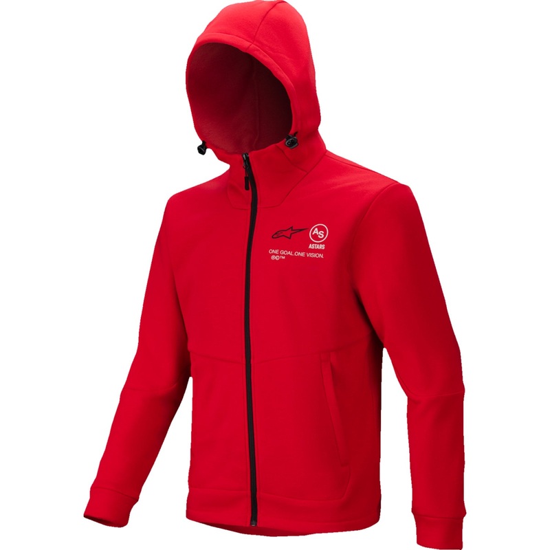 Alpinestars Racer MX Fleece Hoodie - Bright Red - Large 3800125-3010-L
