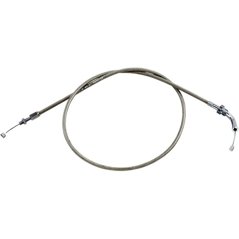 Motion Pro Throttle Cable - Push - VTX13C - Stainless Steel 62-0428