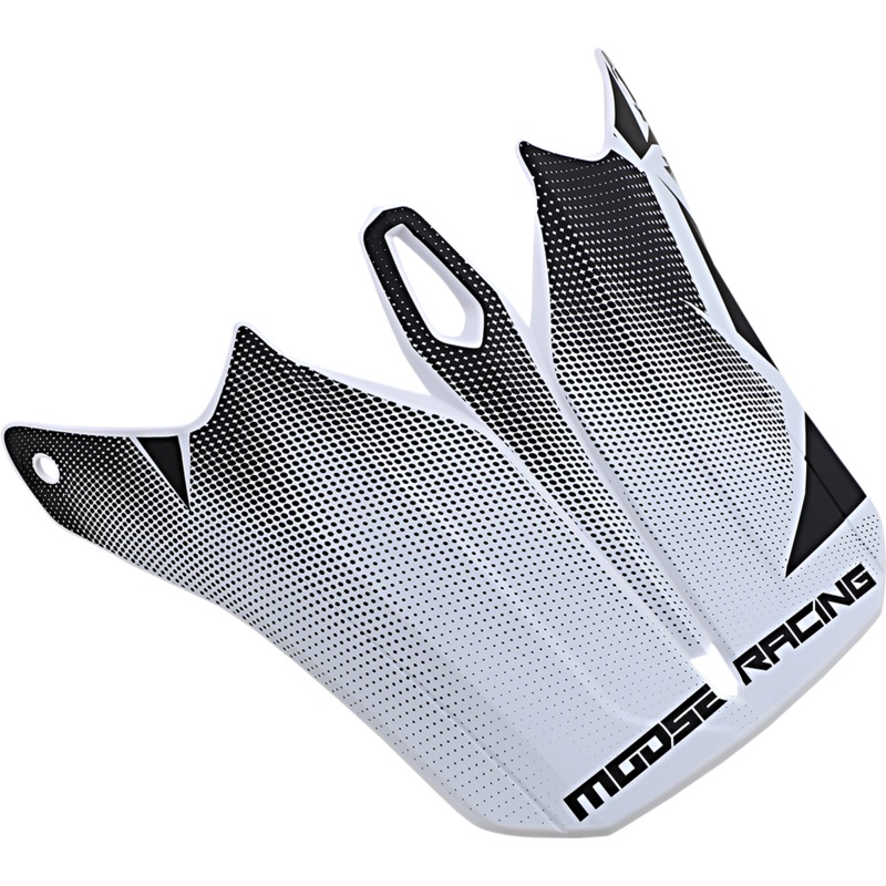 Moose Racing F.I. Agroid Visor Kit - White/Black 0132-1413
